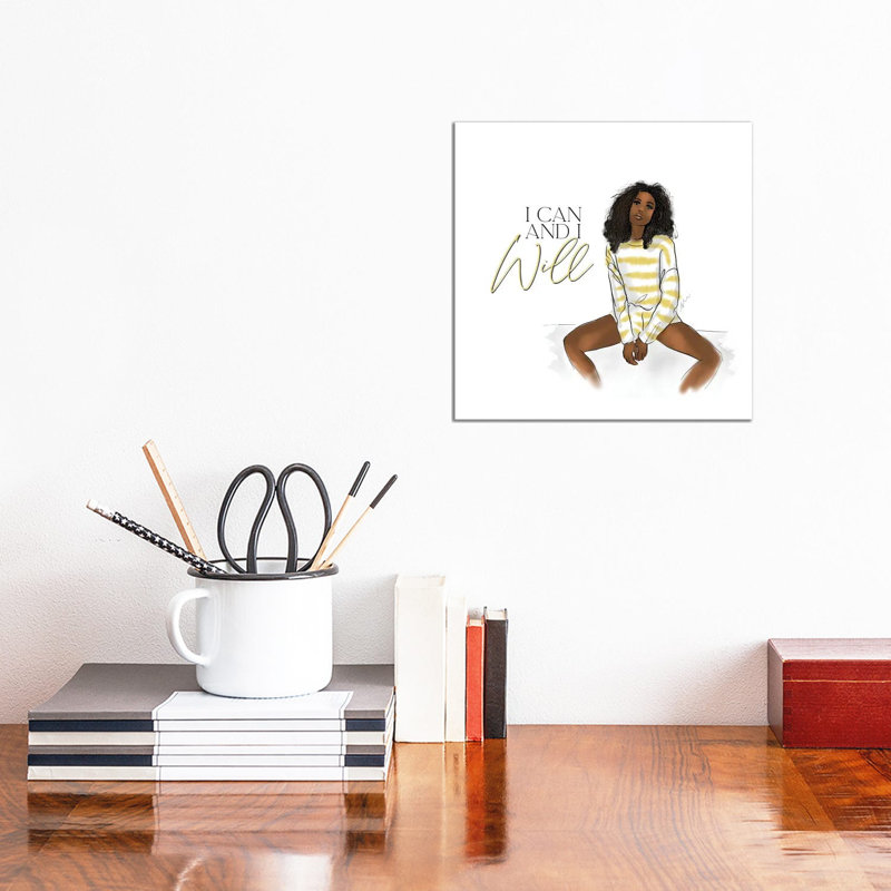 I Can & I Will by Alison Petrie - Wrapped Canvas Print, 30.48cm H x 30.48cm W x 1.905cm D