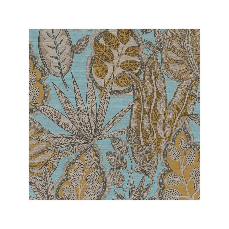 Galerie Flourish Blue Tree Leaf Wallpaper FL61114, Blue