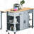 Kitchen island with Storage 2 Drawers 2 Cabinet-1366596316