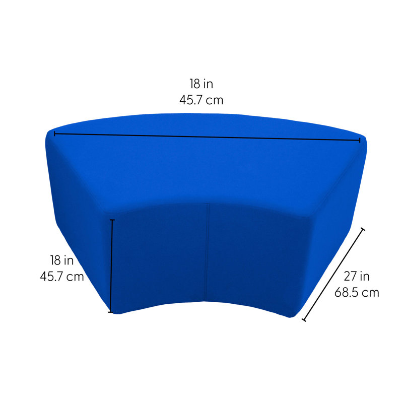 Repose-pieds d'extérieur 24 po x 48 po en S avec Sunbrella® H 18 po, Toile bleu pacifique