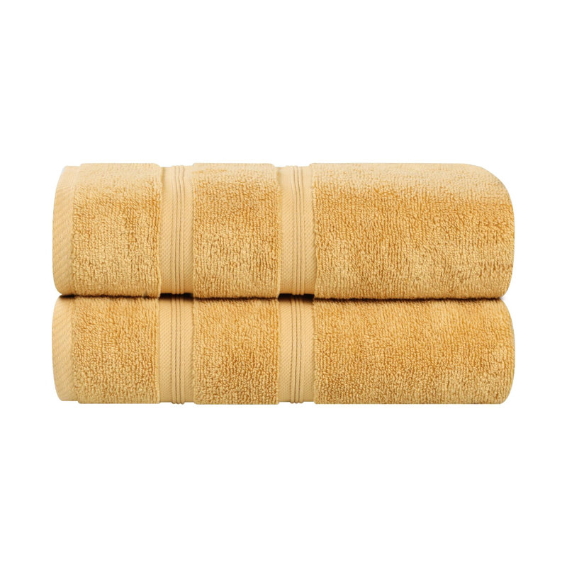 Smart Quick-Dry Zero Twist Cotton Bath Sheets, Set Of 2, Gold