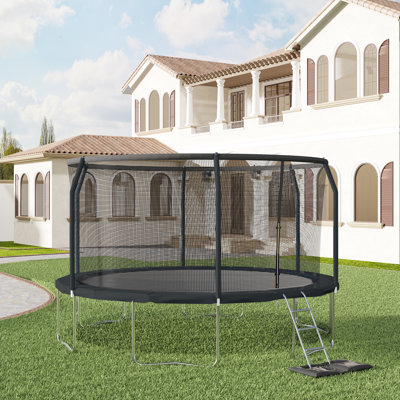 Airzone Jump Premier Backyard Trampoline- 14Ft Black/Black