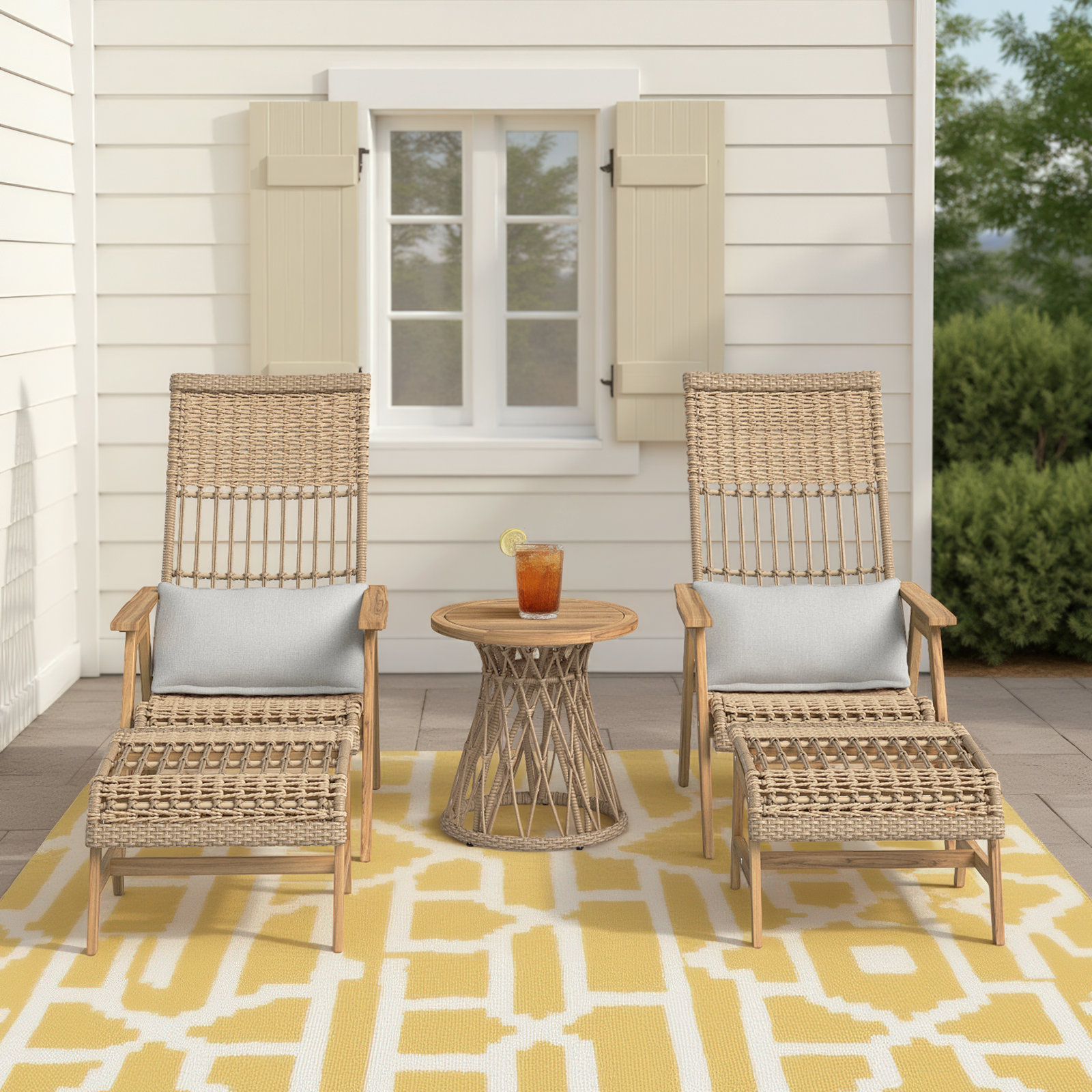 Anyston 5 Piece Teak Seating Group