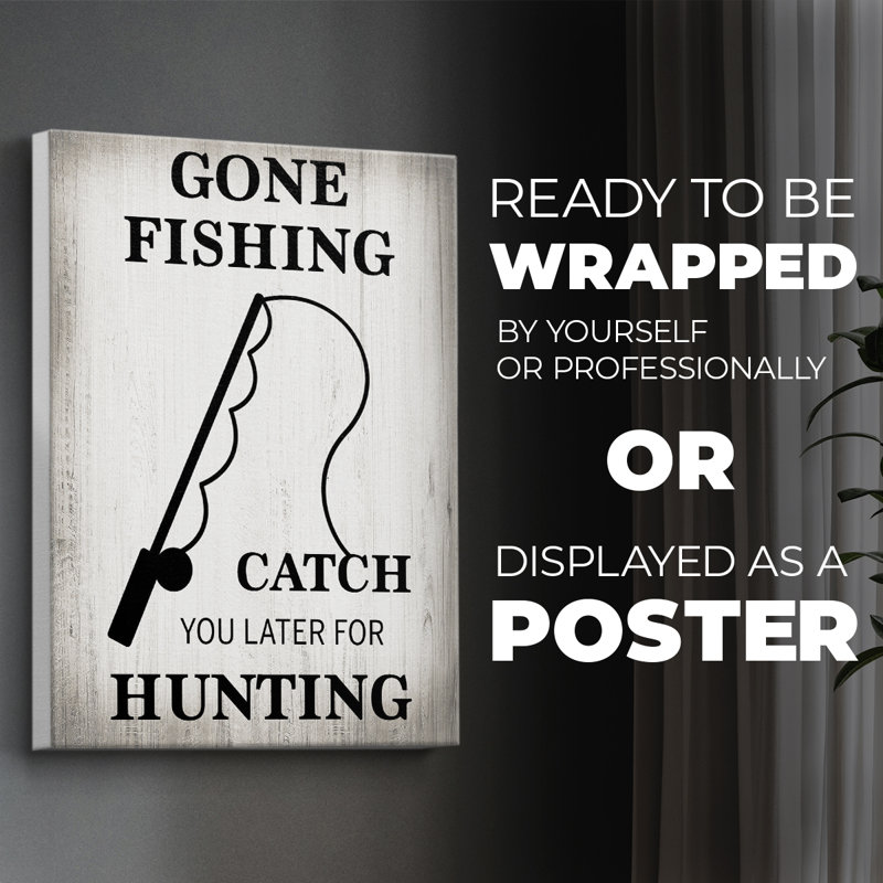 Gone Fishing - Impression sur toile seulement - NON CADRE