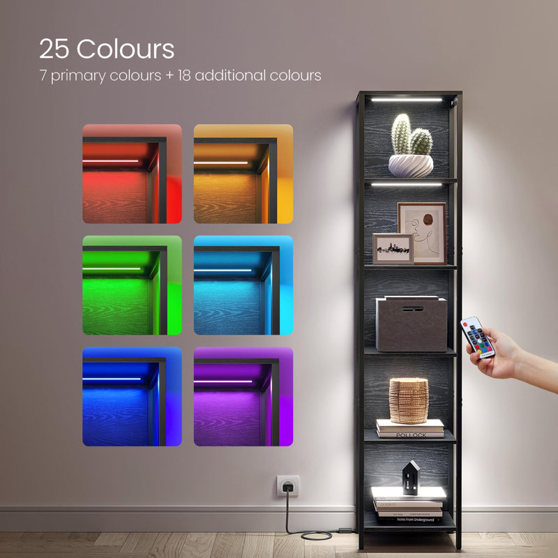 178.6cm H Metal Standard Bookcase, (5 Shelves) 178.60"H x 40"W x 30.30"D