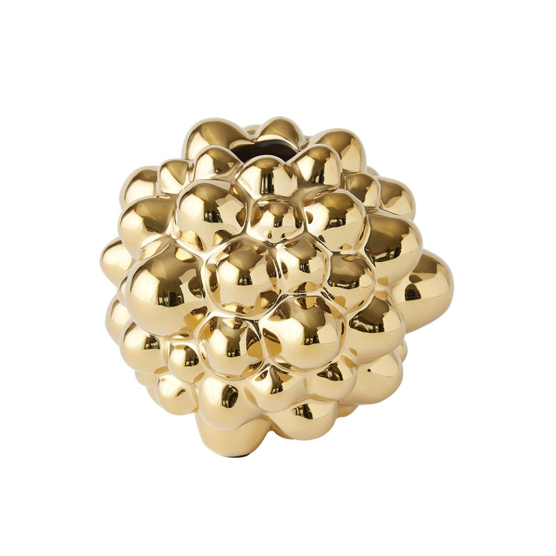 Vase à bulles, Or vif, H 6,75 po x l 7 po x P 7 po