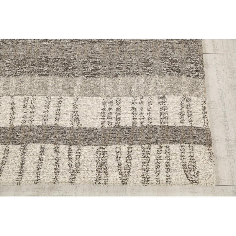 Tapis 100% laine touffeté à la main, Rectangle 7 pi 9 po x 9 pi 9 po