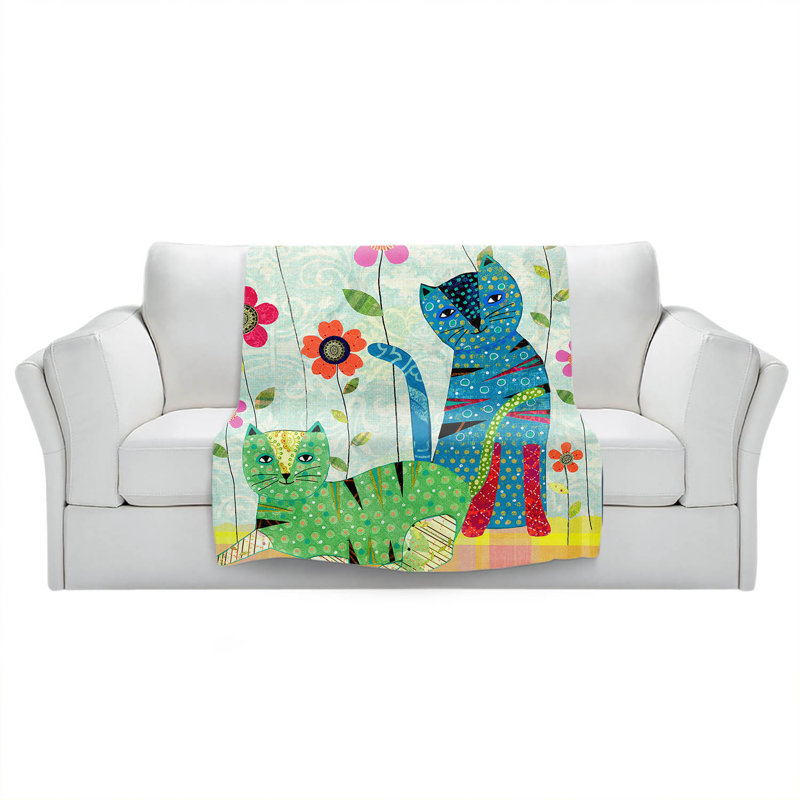 Hand Woven Throw Blanket, 51" W x 60" L