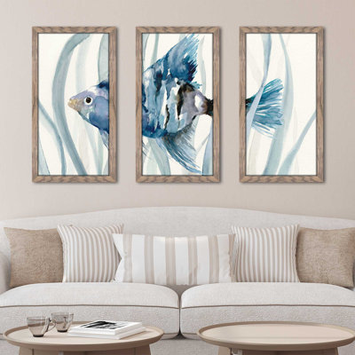 " Fish In Seagrass II " by Nan 3 - Pieces