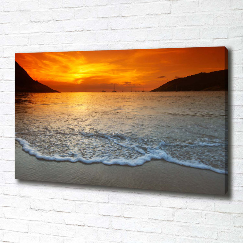Sunset Sea - Wrapped Canvas Print