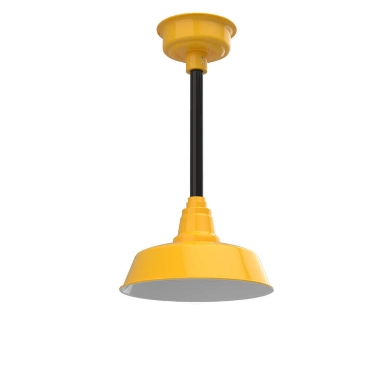 Vandervliet 1 - Light LED Single Pendant, 48" H x 12" W x 12" D, Yellow/Black