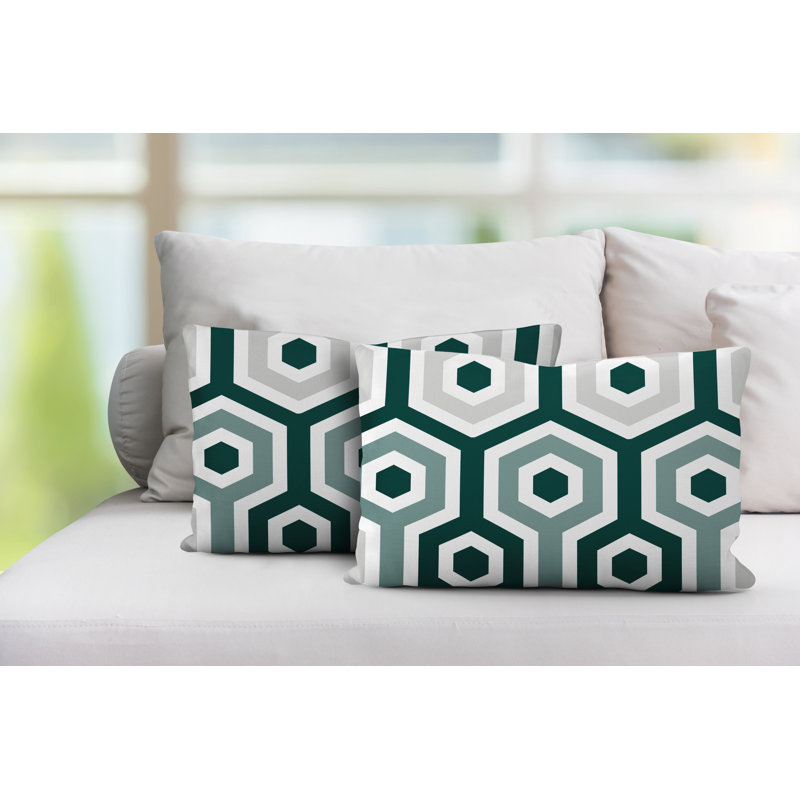 Coussin lombaire intérieur / extérieur Pento, Émeraude