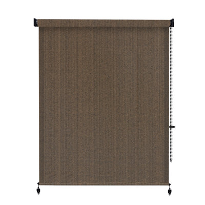 Semi-Sheer Outdoor Roller Shade with Pull Cord Roll Up Blind