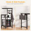 Metal Base Computer Desk with Power Outlet-532274457