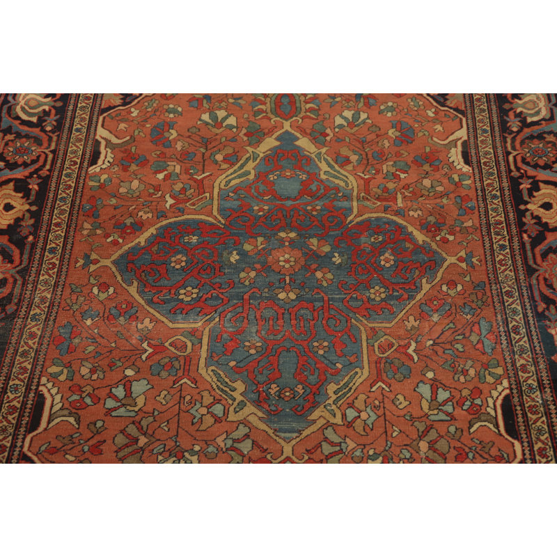 Tapis traditionnel à teinture végétale pré-1900 4 x 6