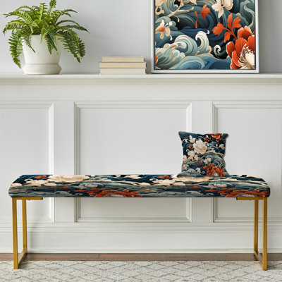 Shogun Aesthetics - Chinese Upholstered Gold Bench