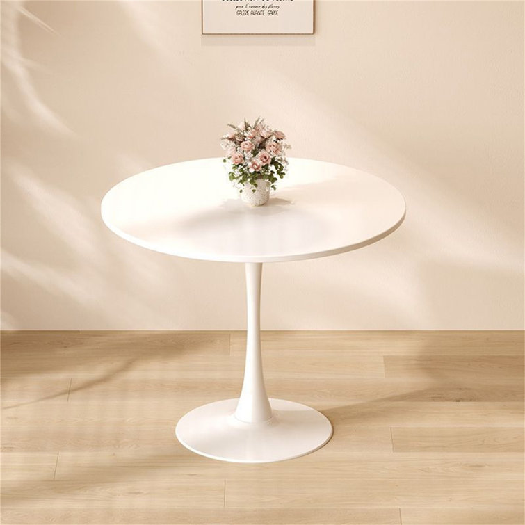 Ceballo Table Mid-century Dining Table for 4-6 people With Round Mdf Table Top, Pedestal Dining Table, End Table Leisure Coffee Table