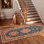 Tapis Marble2 traditionnel de style persan audacieux, bleu sarcelle, or et crème, lavable en machine, antidérapant, à poils courts, pour l'intérieur et l'extérieur, adapté aux animaux domestiques, idéal pour le salon, la chambre, la salle à manger, l'entrée, le couloir ou le bureau.-595359315