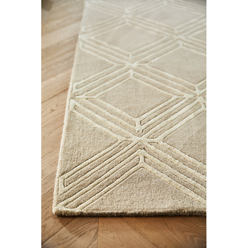 Bingley Geometric Wool Hand Woven Area Rug, Rectangle 120 x 170cm
