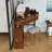 Vanity Desk with LED Mirror, Stool and Side Cabinet-1127168115