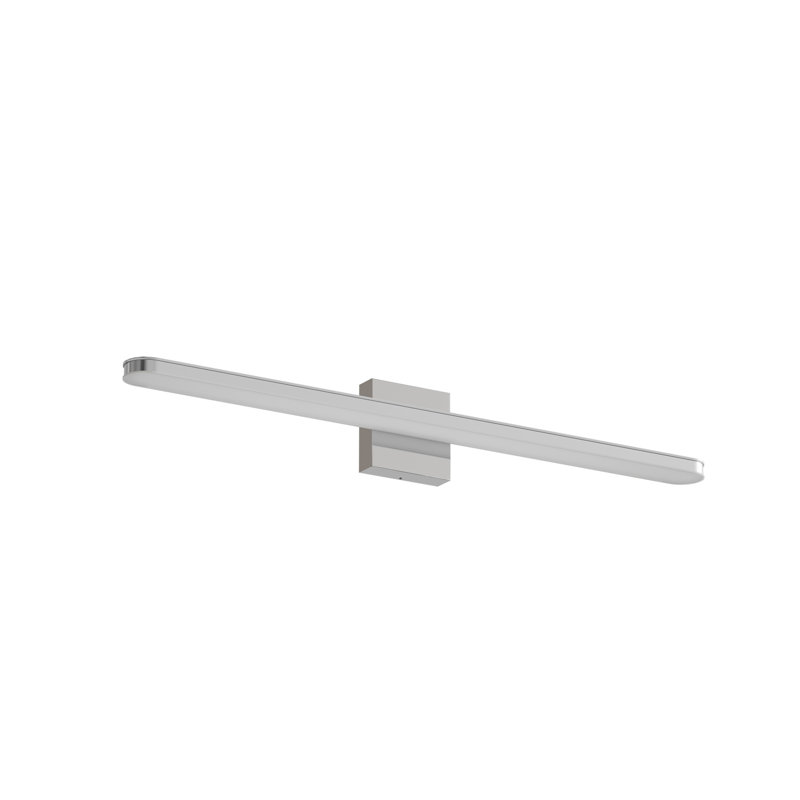Luminaire de salle de bain moderne à DEL chromé pour salle de bain - Luminaire miroir blanc à intensité variable de 32 po