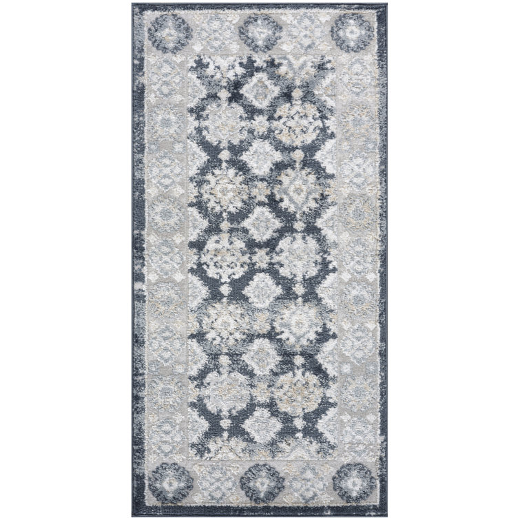Nourison Dekor Grey Navy Vintage Indoor Rug