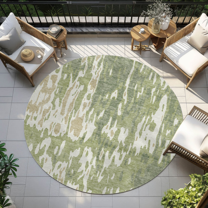  Chayden Area Rug with Non-Slip Backing, Round 8'