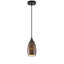 Luminaire suspendu 1 lumière en verre brun mat noir à intensité variable-1787543477