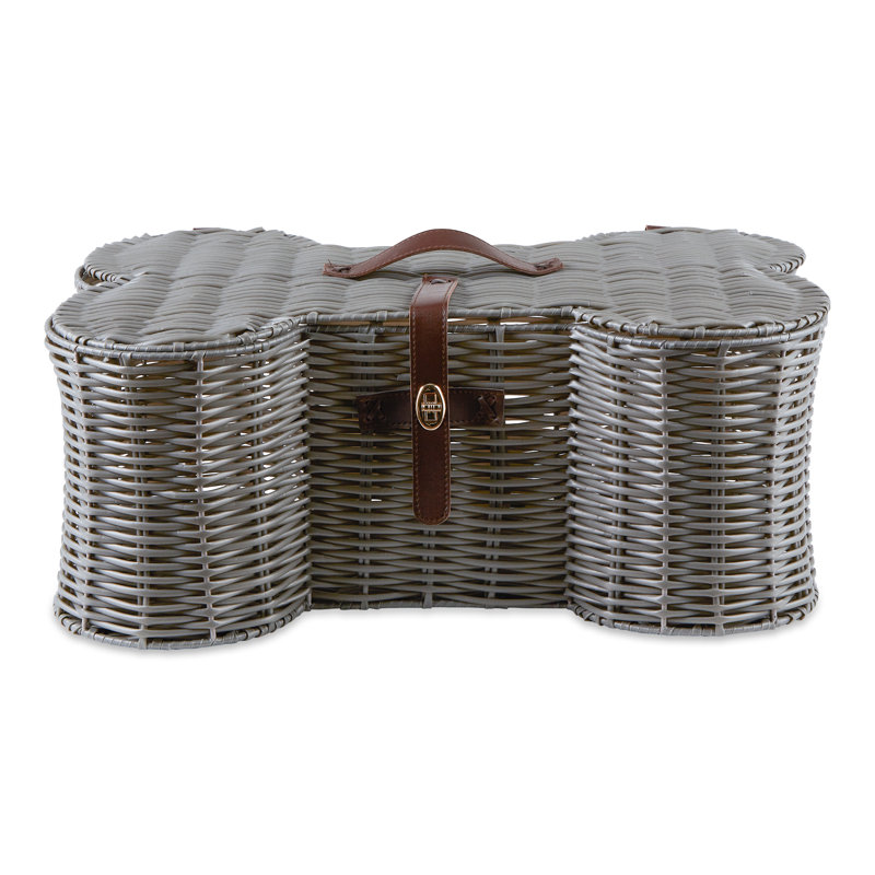 Panier à jouets en forme d'os, H 9 po x l 15 po x P 24 po, gris