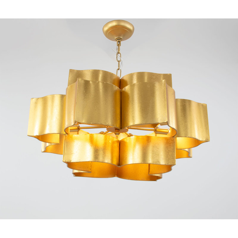 Lana 8 - Light Chandelier, Gold