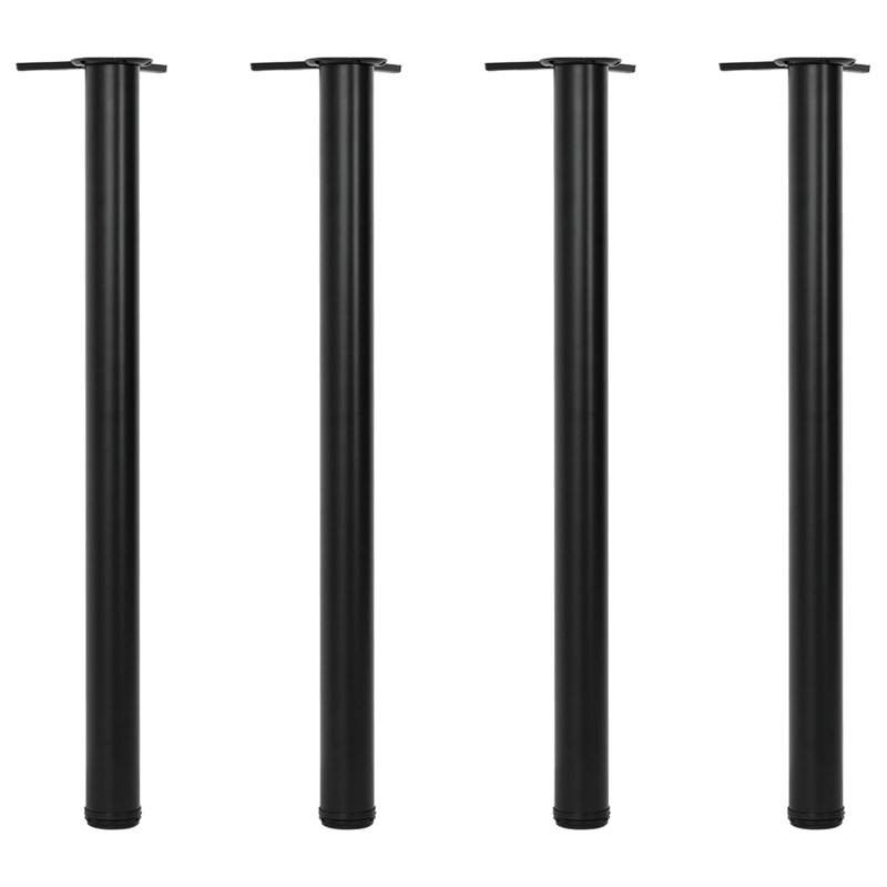 Adjustable Table Legs, 87cm H x 6cm W x 6cm D, Black
