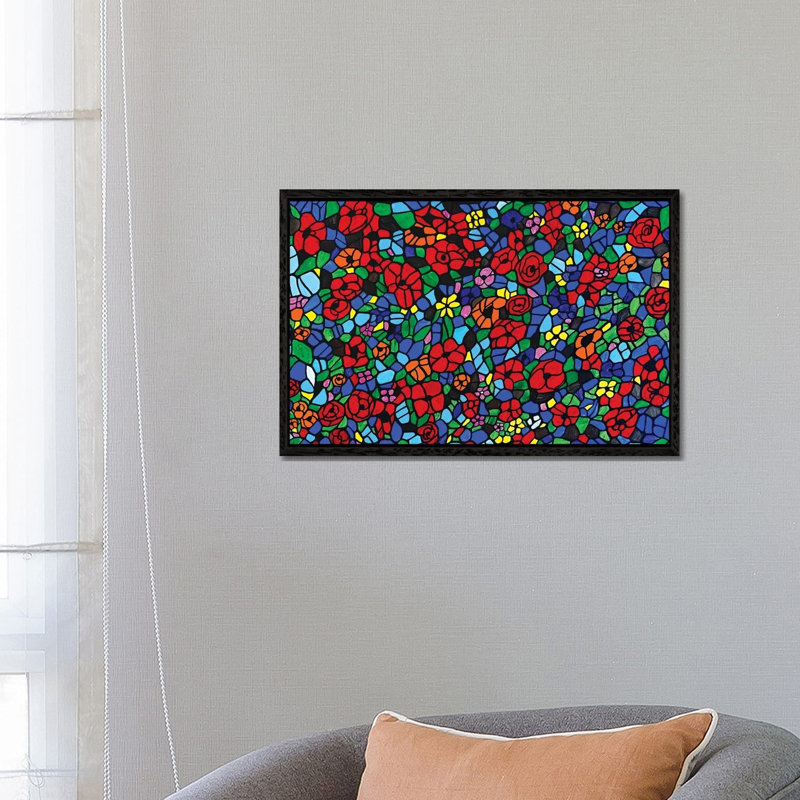 Flower Medley by Rachel Olynuk - Gallery-Wrapped Canvas Giclée on Canvas, Black Framed, 66.04 cm H x 45.72 cm W