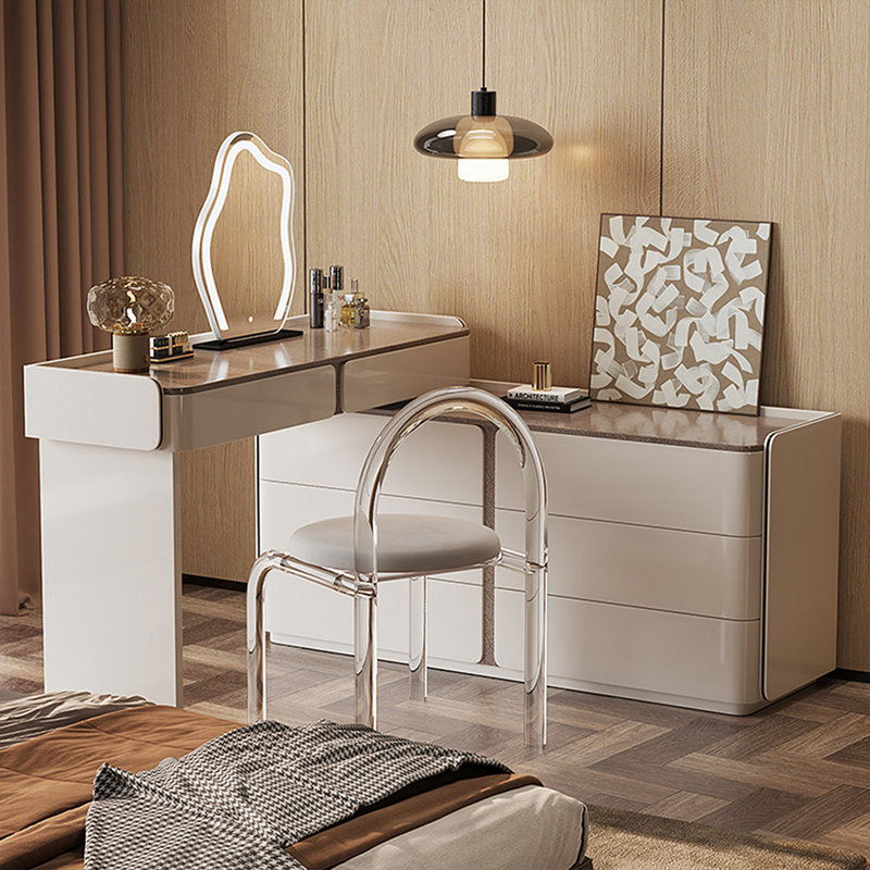 Makeup Vanity with Light mirror,8 drawers