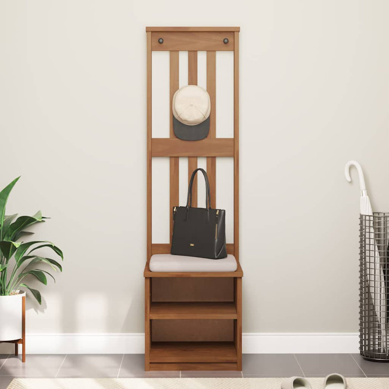Hall Tree SANDNES 45X40x159.5 Cm Solid Wood Pine, Acacia