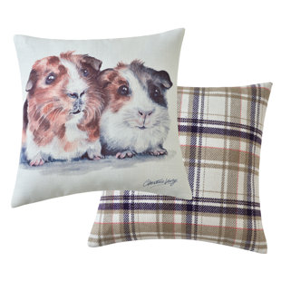 Beige Square Throw Cushion