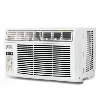 BLACK+DECKER 8000 BTU Window Air Conditioner Unit, AC Cools Up to 350 Square Feet, White