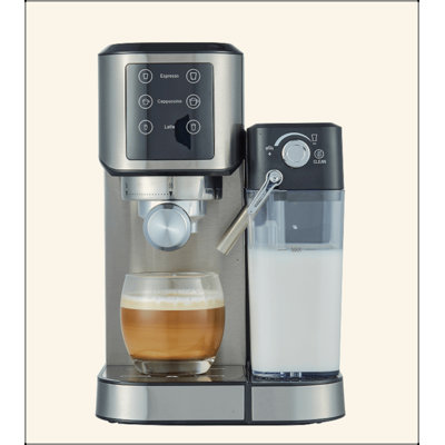 Capsule + Coffee Powder + Milk Foam 3 In 1 Coffee Maker.  20Bar Extraction French Drip / Mocha And Other Italian Espresso, 1 Cup / 2 Cups Touch Sensing, 1350W, Steam Type