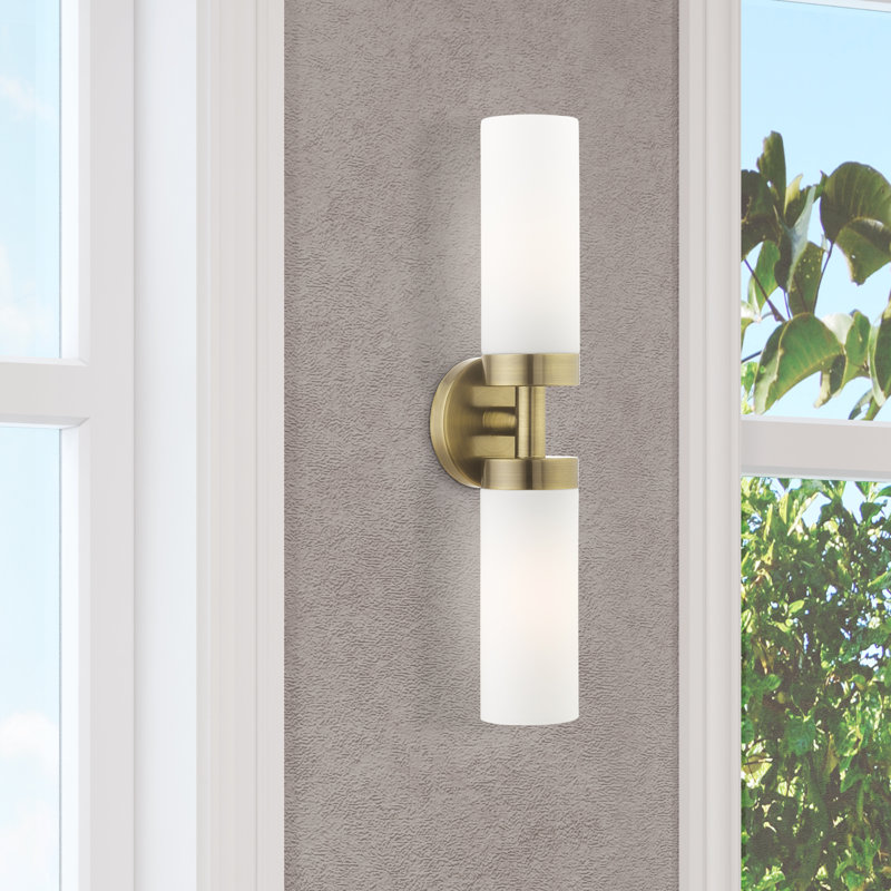 Charlesha 2 - Light Dimmable Bath Sconce, Antique Brass