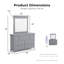 Commode l 7 po avec miroir Bruun