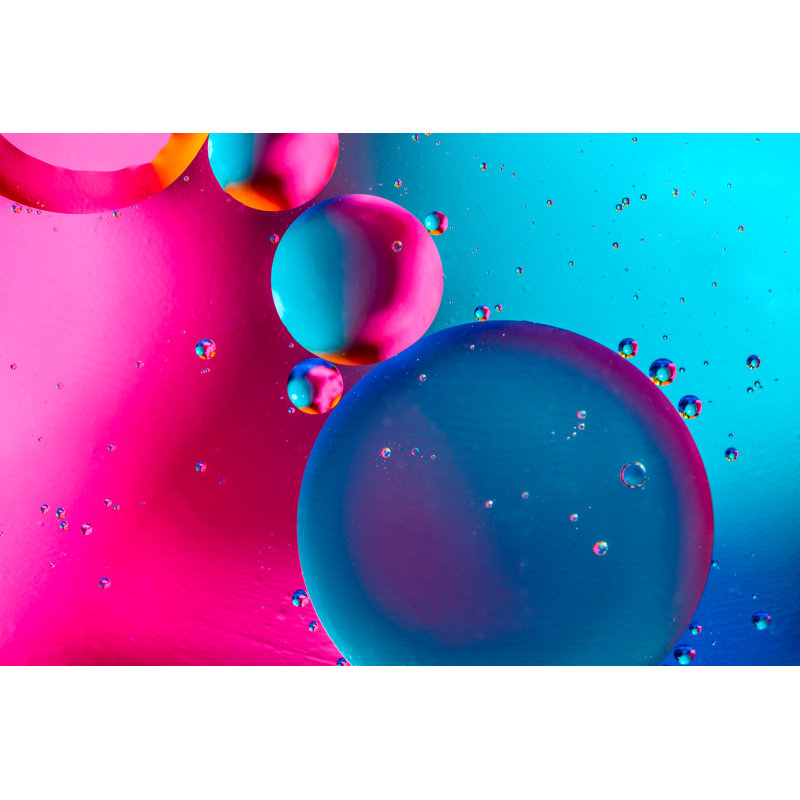 Oil Drops In Water - Wrapped Canvas Print, 30cm H x 46cm W