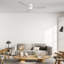 Ventilateur de plafond blanc encastré 3 pales 60 "avec télécommande, sans lumière-87051154