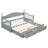 Wooden Daybed With Trundle, Extendable Daybed With Two Storage Drawers-218600887