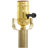 Modine Metal Tiered Pillar Abstract Gold Accent Lamp with Glass Base