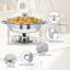 Ensemble de 6 réchauds isolants pour buffet en acier inoxydable avec couvercles en verre