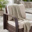 Canapé de patio 2 pièces en osier tissé à la main avec coussin et coussin