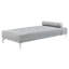 Canapé-lit en velours avec coussin Melange, gris