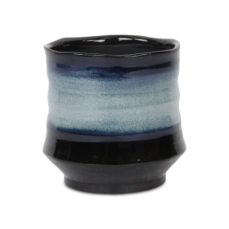 Halimatou Handmade Ceramic Pot Planter, 6.25" x 6" x 6"