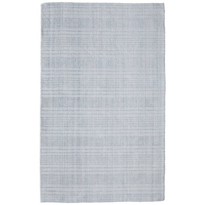 Highview Hand Woven Polyester Striped Area Rug in Ivory