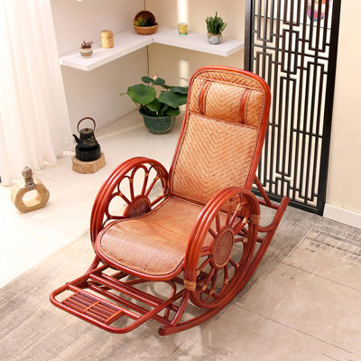 Chaise berçante élégante et confortable en rotin paresseux