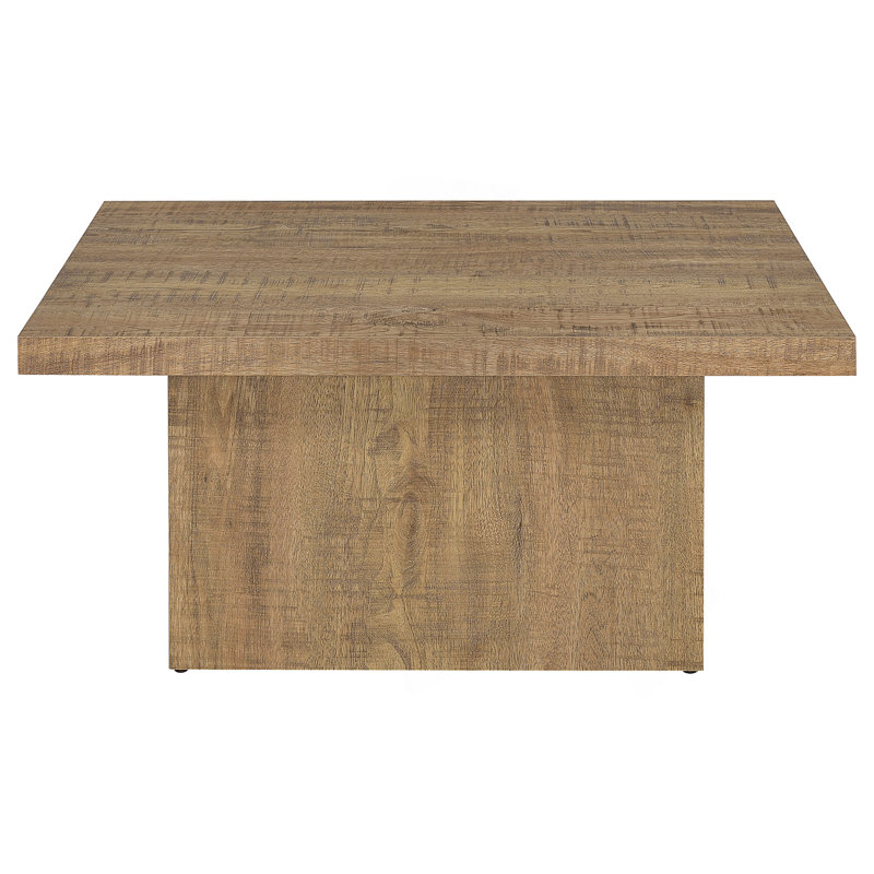 Table basse rustique en bois d'ingénierie d'aspect bois de manguier naturel
